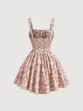 MOD Allover Floral Print Ruched Bust Cami Dress